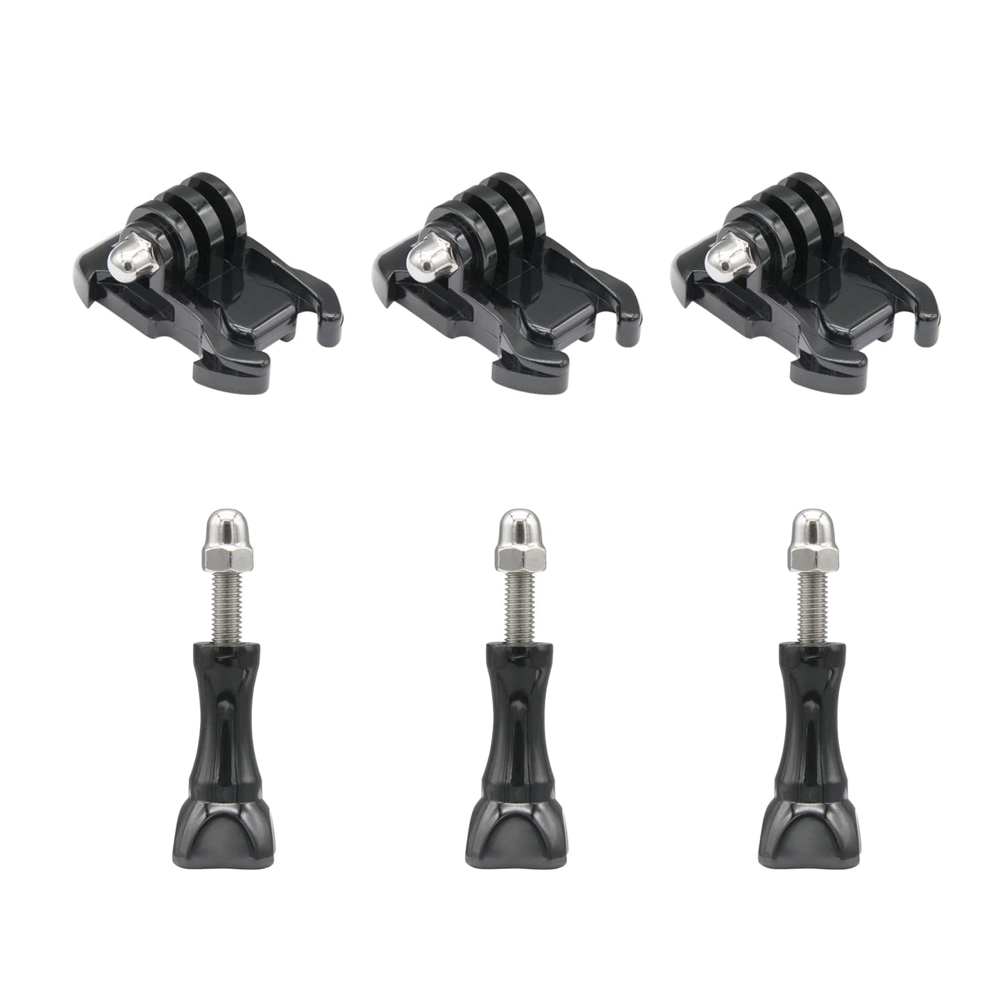 Quick Release Buckle Clip Basic Base Mount Kit, Compatible with Gopro Hero13/12/11/10/9/8/7/6/5/4/3+/3 DJI Osmo Action, AKASO, SJCAM Action Camera(6
