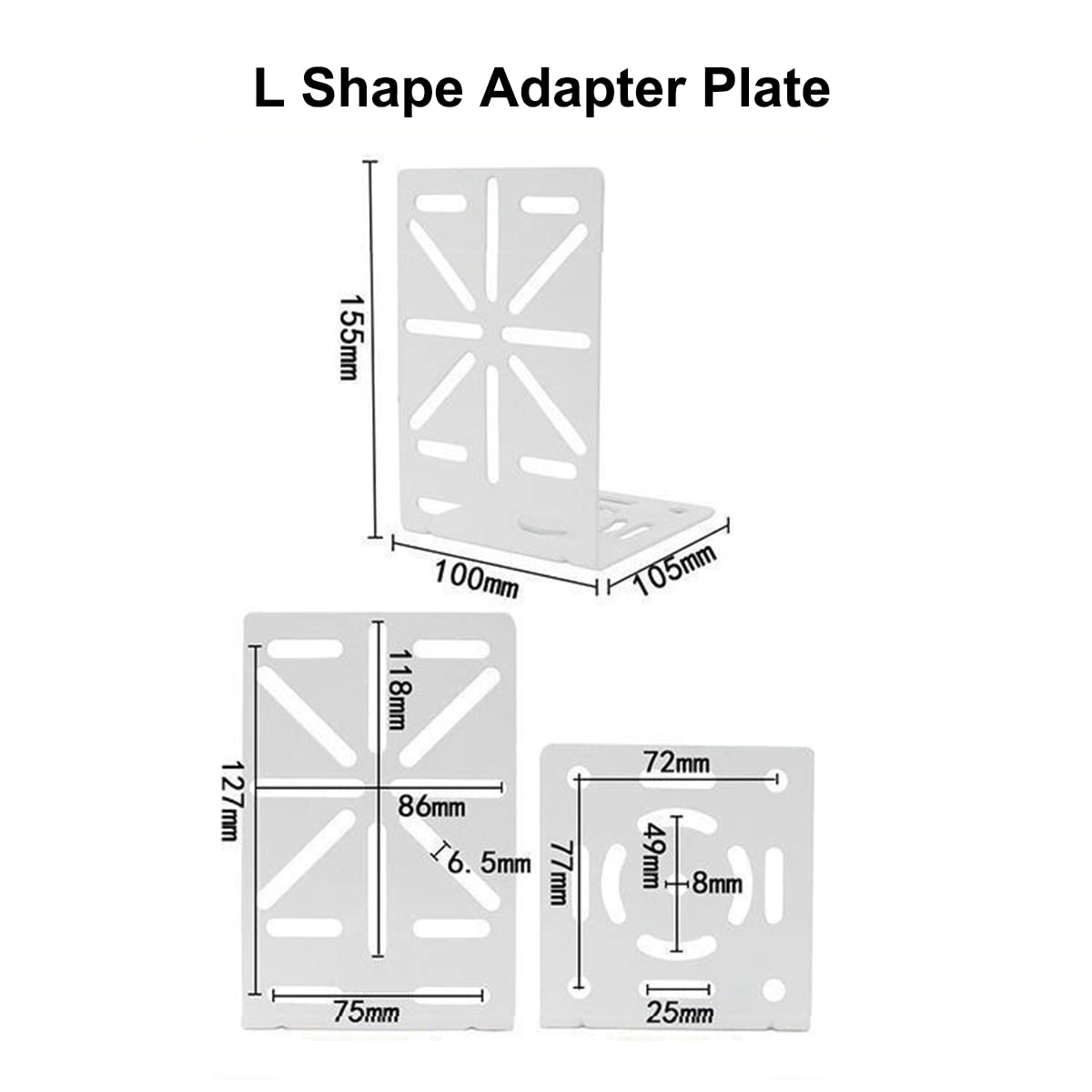V-Fiabilidad L-Shape Dome Camera Bracket,Universal Wall Ceiling Mount Bracket Adapter Mount Extension Support for Security CCTV Hikvision Dome Camera