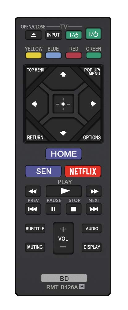 New RMT-B126A Remote Control Replacement for Sony Blu-Ray Disc DVD Player BDPBX120 BDPBX320 BDPBX520 BDPBX620 BDPS1200 BDPS2100 BDPS2200 BDPS3200