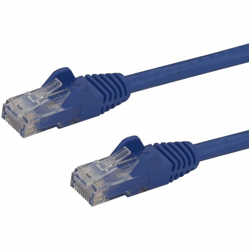StarTech 100ft CAT6 Ethernet Cable - Blue CAT 6 Gigabit Ethernet Wire -250Mhz 100W PoE++ RJ45 UTP Category 6 Network Patch Cord Snagless