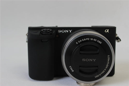 Sony A6400 Case, BolinUS Fullbody Ultra-Thin Lightweight Rubber Soft Silicone Housing Case Bag Cover for Sony Alpha A6400 (Black)