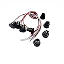 RC-36 NC+NO Recessed Wired Security Window Door Contact Sensor Alarm Magnetic Reed Switch Brown - (4 Sets)