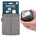Pocket for Earphone and Charger Snap & Store Padded Accessory Travel Pouch for AirPods Pro, Earbuds in Grey