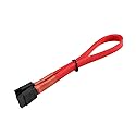 Darkside 30cm (12") SATA 3.0 180° to 180° Data Cable with Latch - Red UV (DS-0145)