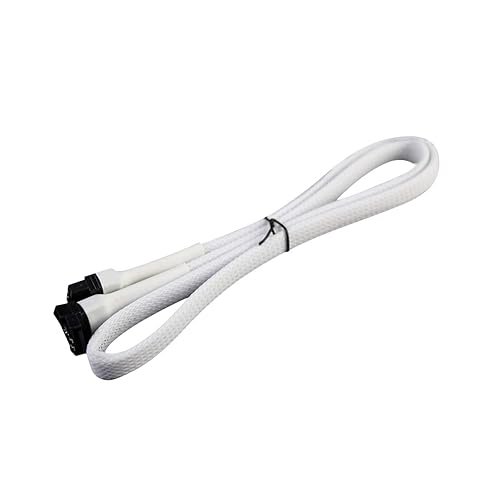Darkside 60cm (24") SATA 3.0 180° to 90° Data Cable with Latch - White (DS-0557)