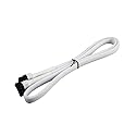 Darkside 60cm (24") SATA 3.0 180° to 90° Data Cable with Latch - White (DS-0557)