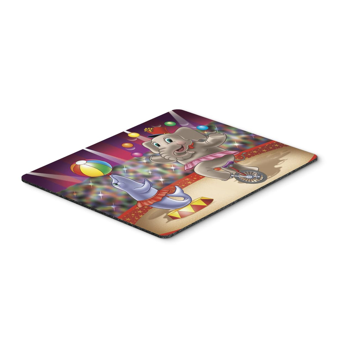 Caroline's Treasures APH3816MP Circus Elephand and Dolphin Mouse Pad, Hot Pad or Trivet, Large, Multicolor