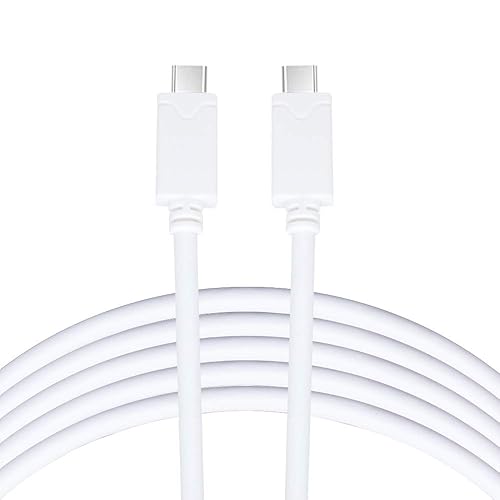 20ft USB C to USB C Cable - Extra Long USB Type C - Compatible with Samsung, iPad Pro, Android Devices, Camera Tethering and More (White)