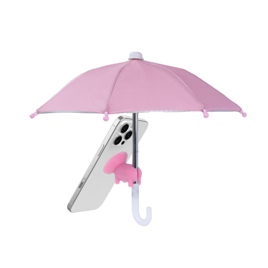 HZZADZXW Cell Phone Umbrella for Sun Shade, Universal Adjustable Stand with Cute Piggy Suction Cup, Outdoor Anti-Reflective Glare Blocking Cell Phone