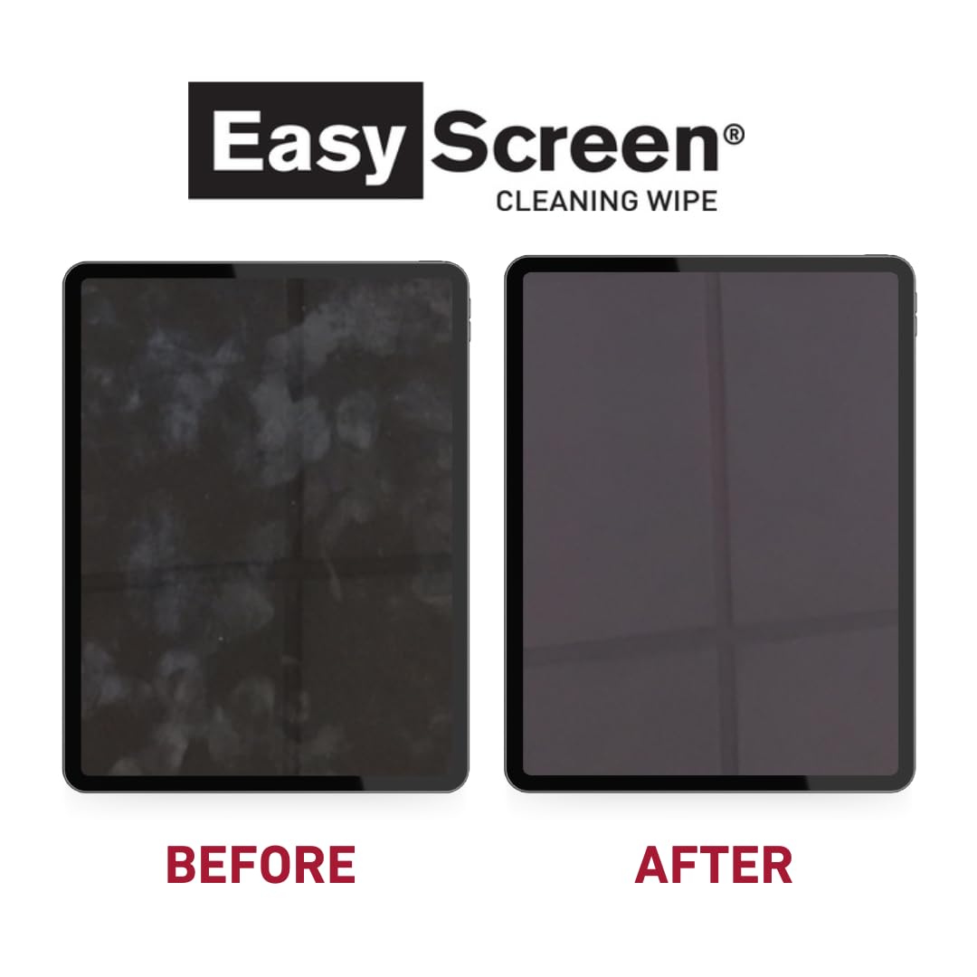 Easy Screen Cleaning Wipes, Canister - Streak-Free, Anti-Smudge Wipes for Electronics, TVs, Laptops, Tablets, Smartphones - 70 Large 6" x 9" Wipes Each, 12 Canisters per Case