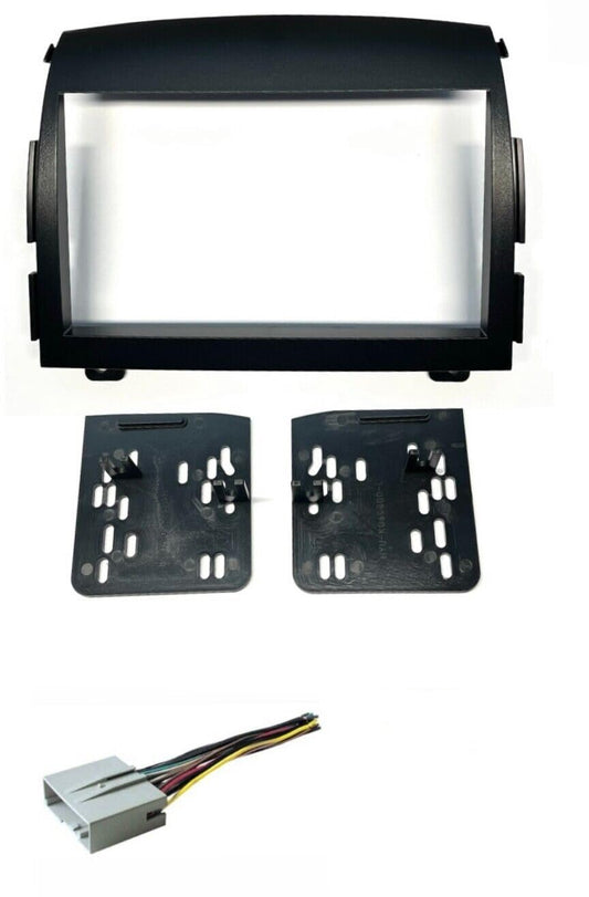 Car Stereo Dash Kit and Wire Harness for Installing a Double Din Aftermarket Radio for 2006 2007 2008 Hyundai Sonata