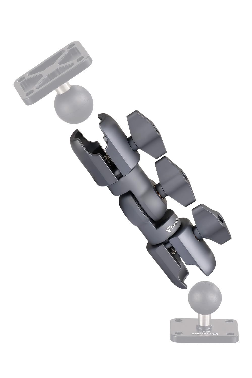FANAUE Double Socket Arm - Full Length 6.25" Compatible with B Size 1" Ball Components