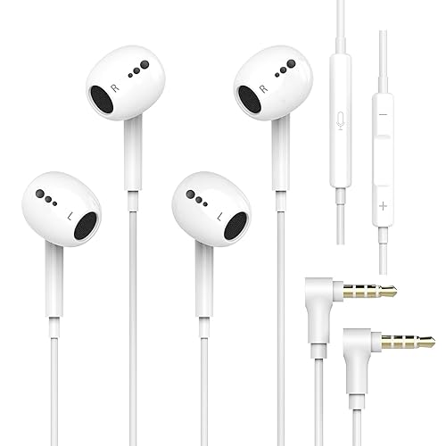 2 Pack Wired iPhone Earbuds In-Ear Headphones with 3.5mm Jack, Earphones with Microphone & Remote Control ,【Clear Calls】【HiFi Stereo】,Nosie Reduction…