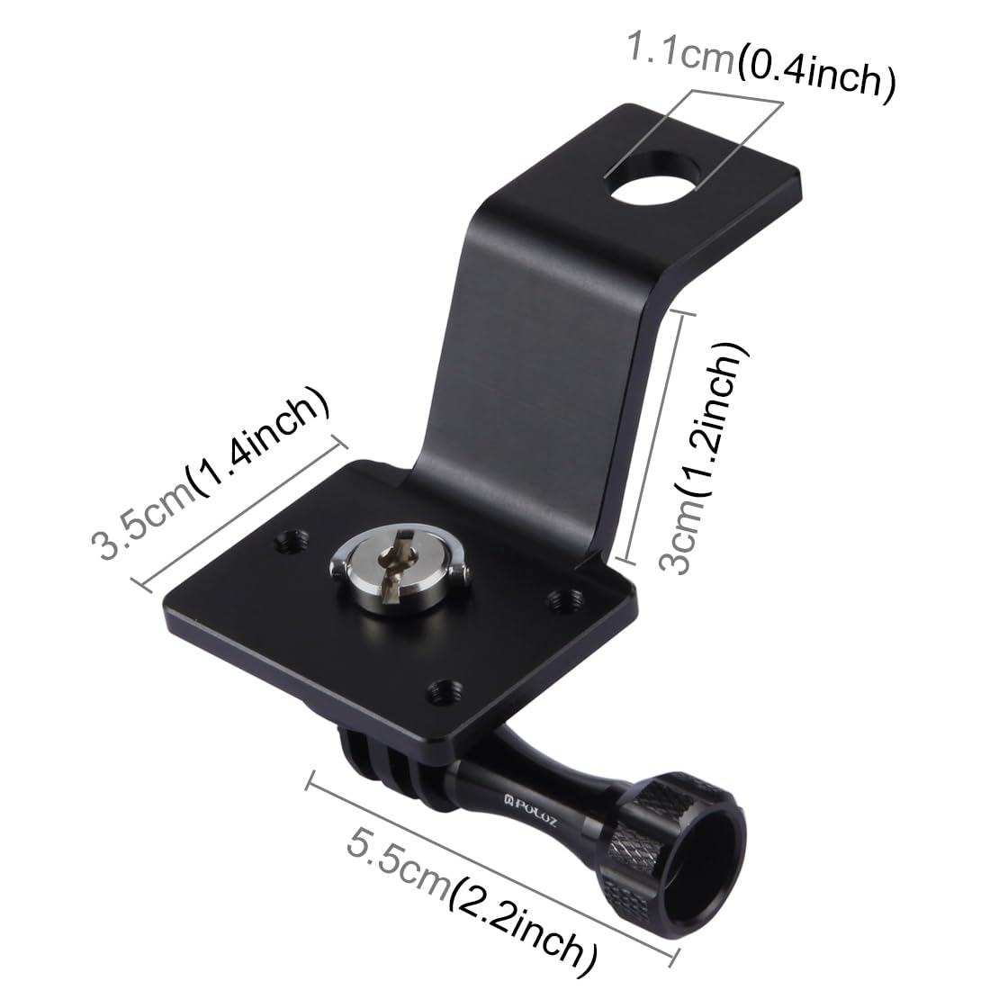 PULUZ Motorcycle Mirror/Pinch Bolt Mount Fixed Metal Bike Holder Mount for DJI Osmo Action/GoPro Hero 7 / Hero 6 / Hero 5 Hero 4 Session Xiaoyi MiJia