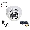 VideoSecu Outdoor 700TVL Built-in 1/3'' Effio Color CCD Infrared Dome Security Camera High Resolution Vandal Proof Day Night for Home CCTV DVR