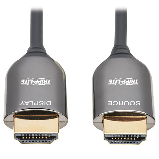 Tripp Lite HDMI Fiber Active Optical Cable, 32.8 feet / 10 Meter, AOC Plenum Rated 8K 60Hz M/M (P568F-10M-8K6)