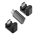 ZJKJHJY 360Degree Angled Type USB-C USB2.0 Type C Female to Micro USB Male Power Data Adapter,3 Pack