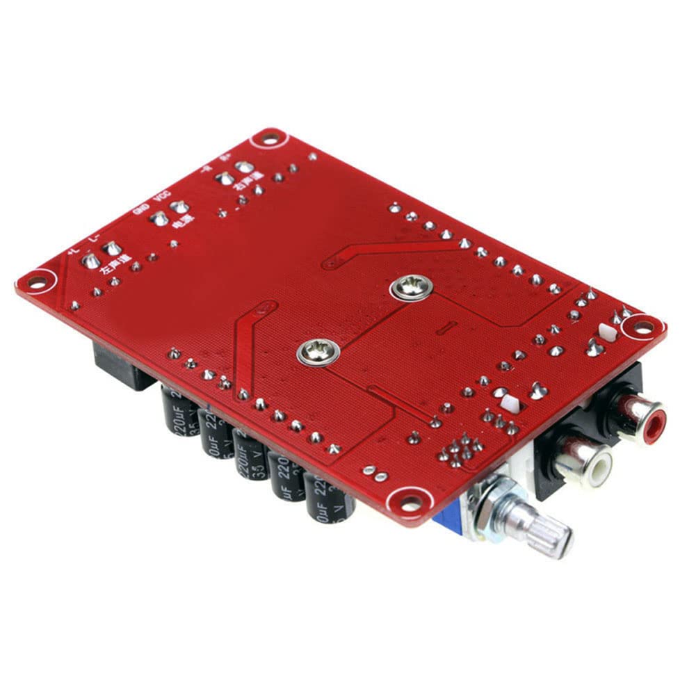 Taidacent DC14-34V TDA7498 2×100W 2 Channel High Power Class D Amplifier with Silent Mode Digital Power Amplifier Board Car Amplifier for Home Theater