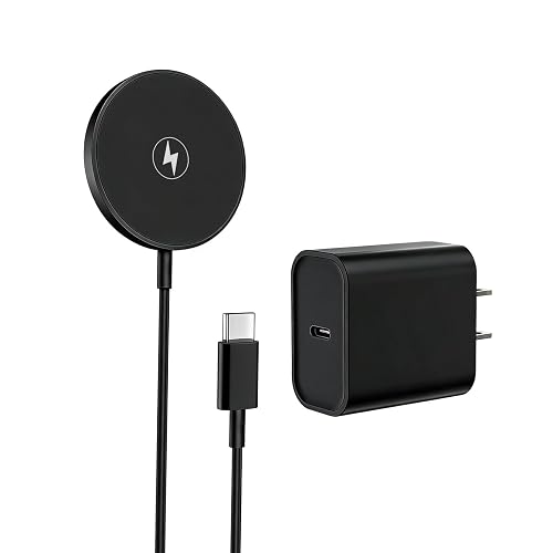 Magnetic Wireless Charger Apple Mag-Safe Charger,[Apple MFi Certified] iPhone Charger Block&15W Wireless Charging Pad for iPhone 17 Pro Max/17 Pro/17