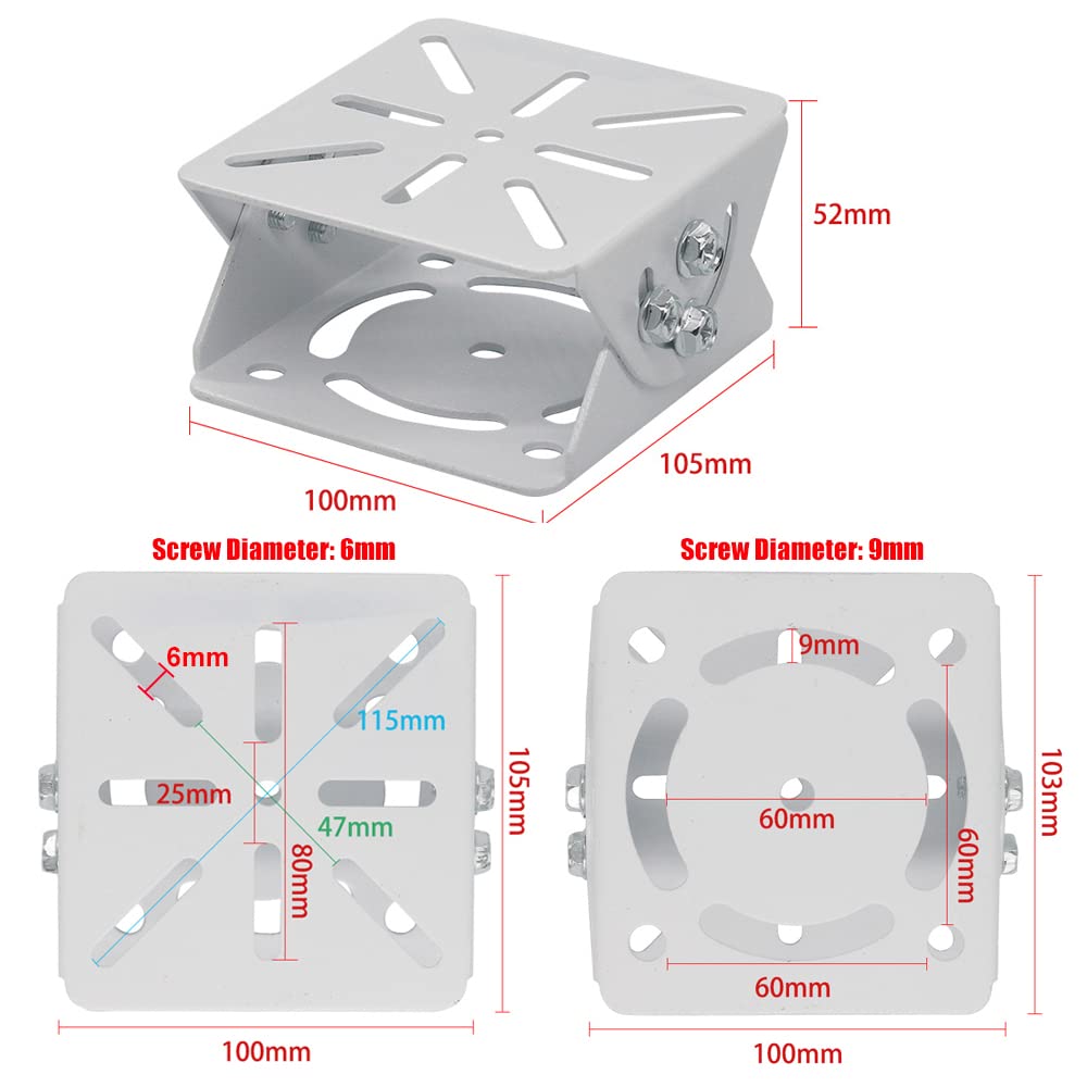 V-Fiabilidad CCTV Security Camera Mounting Bracket Steel,Duckbill 2D Joint Connector Video Surveillance Camera Mounts Support For CCTV Surveillance
