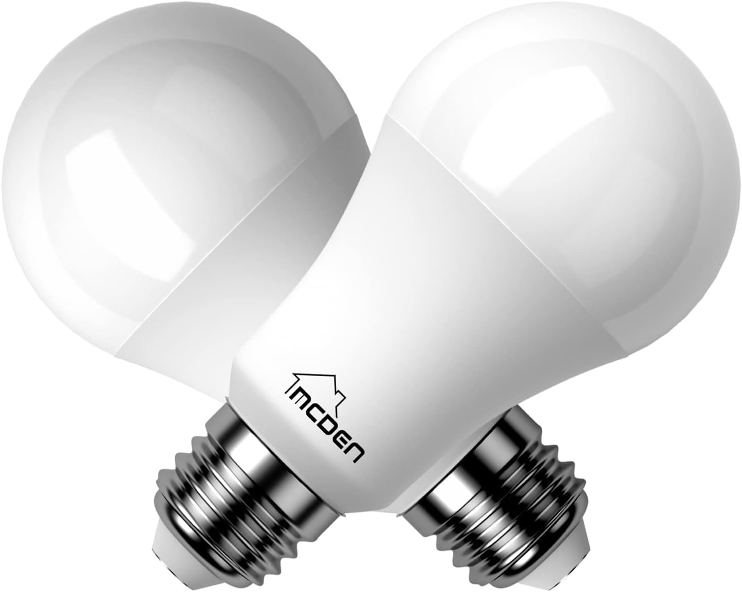 McDen Full-Spectrum A19 LED Sunlight Bulb, 97 Color Rendering Index, 13W 5000K Sun Light 100 Watt Equivalent, Enjoy the Sunshine at Home, 2 Pack
