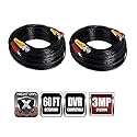 Night Owl Security Extreme HD 3MP 60 Feet BNC Video/Power Camera Extension Cable (Black, 2 Pack)