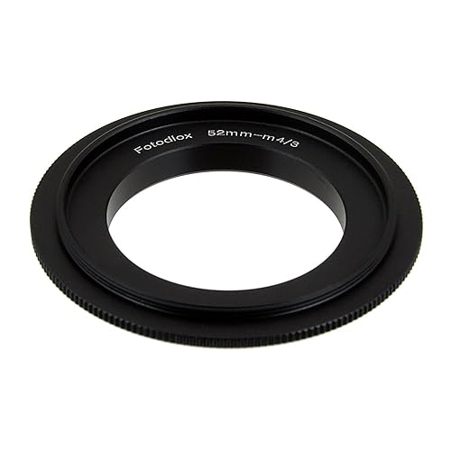 Fotodiox 52mm Filter Thread Macro Reverse Mount Adapter Ring for Micro Four Thirds Cameras