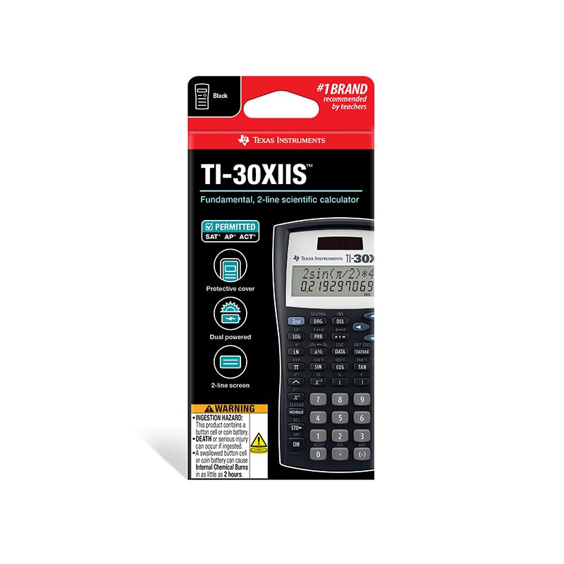 TI-30XIIS Scientific Calculator, Black