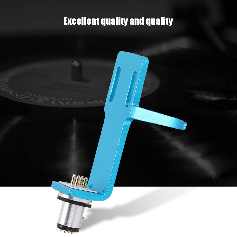 Mugast Phono Headshell Kit,6.4CM Aluminum Alloy Turntable Cartridge Phonograph Player Record Player Headshell,Include 4 Pcs Cables and 2 Pcs Screws