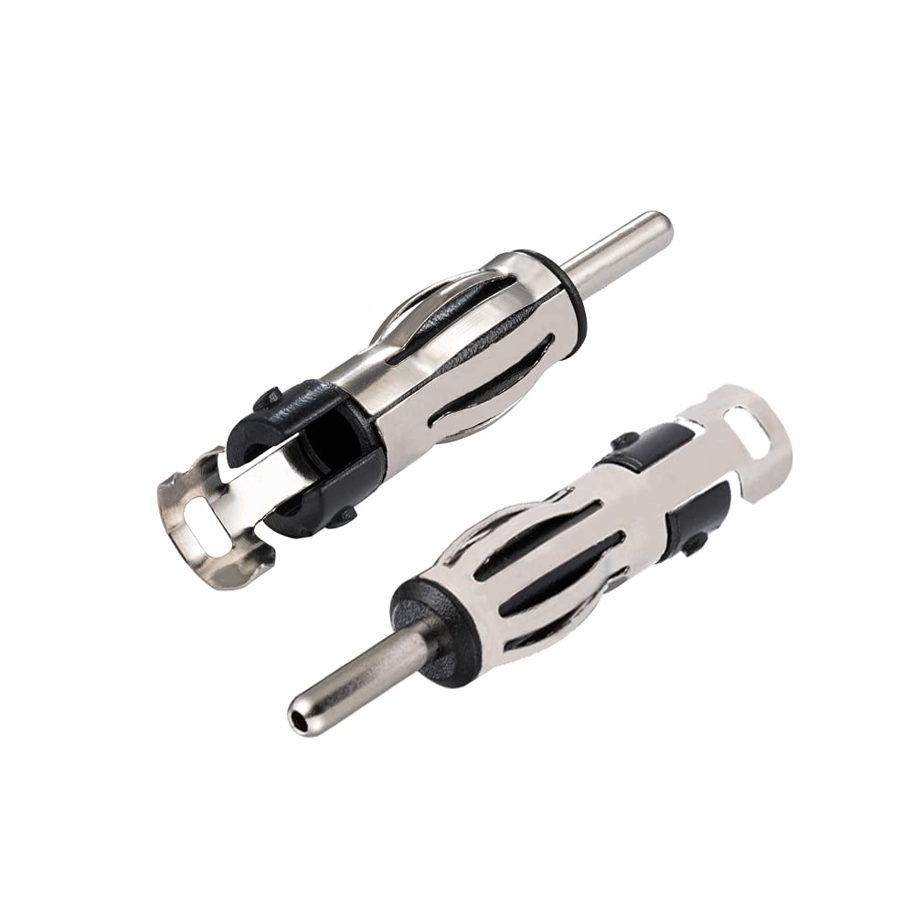 POBADY 3PCS DIN Plug Crimp Connector Straight Adapter FM/AM Car Radio Antenna Connection DIN Plug Lantern Adapter for Cable RG58 FM/AM Digital Radio