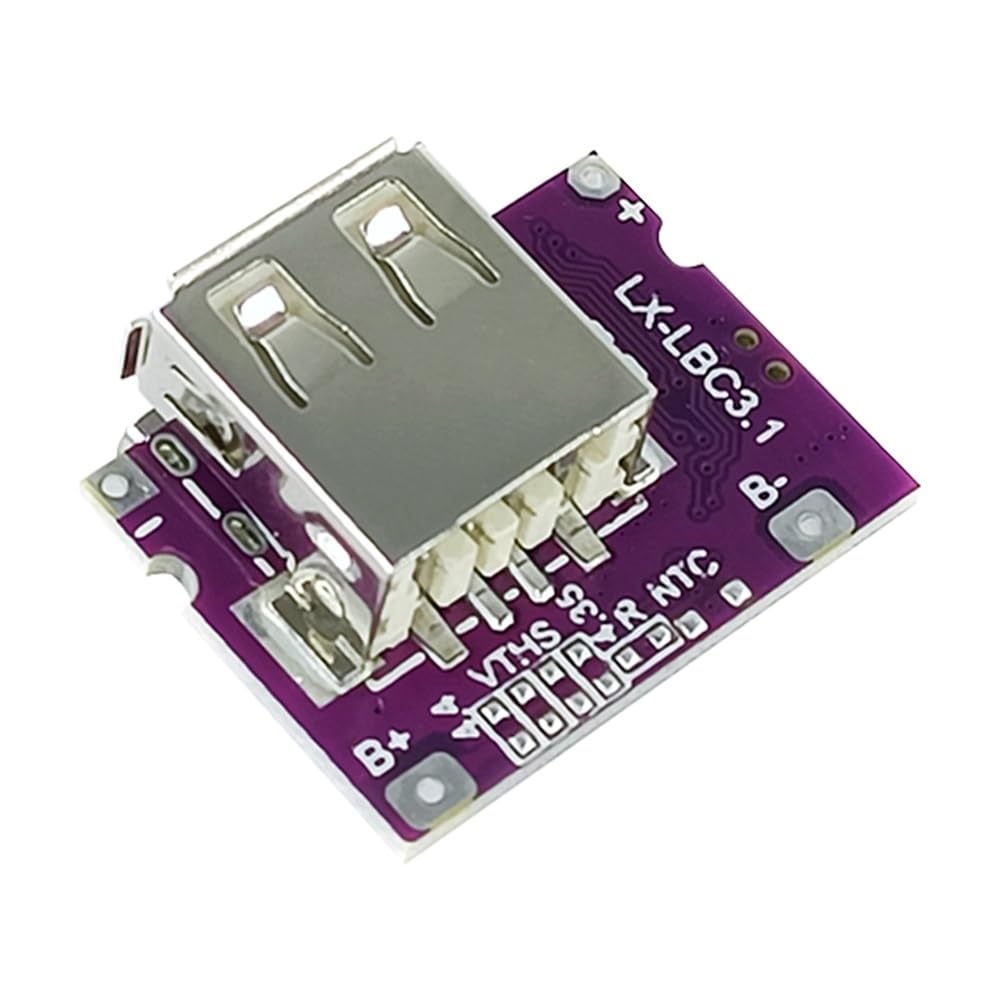 2A 5V Lithium Battery Charging Discharge Module USB C 3.7V/4.2V Lithium Battery Charging Boosting Module with Charging Discharging Protection