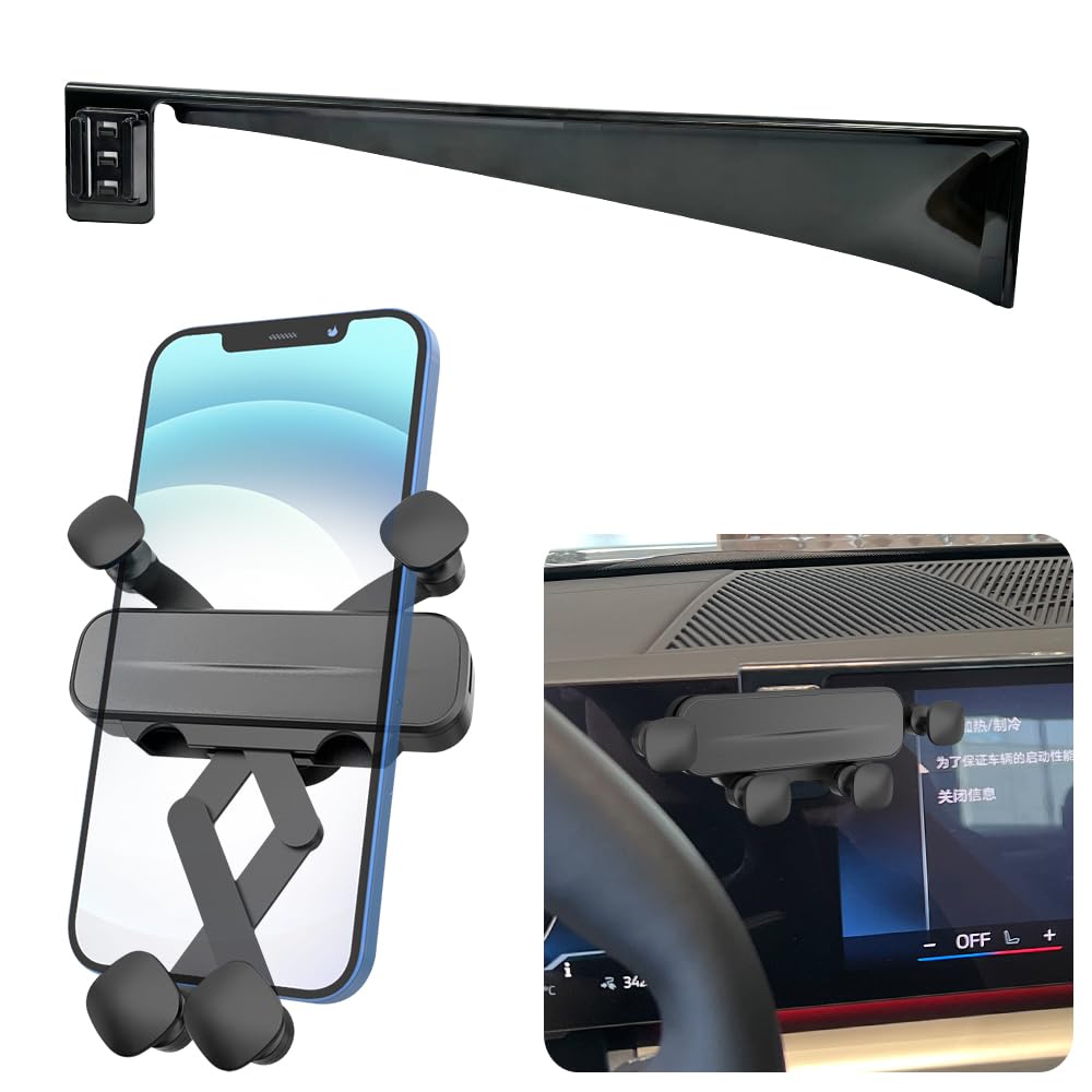 LUNQIN Car Phone Holder for BMW 5 Series 2024 2025 2026 BMW i5 530i 540i xDrive eDrive40 M60 Auto Accessories Navigation Screen Bracket Interior