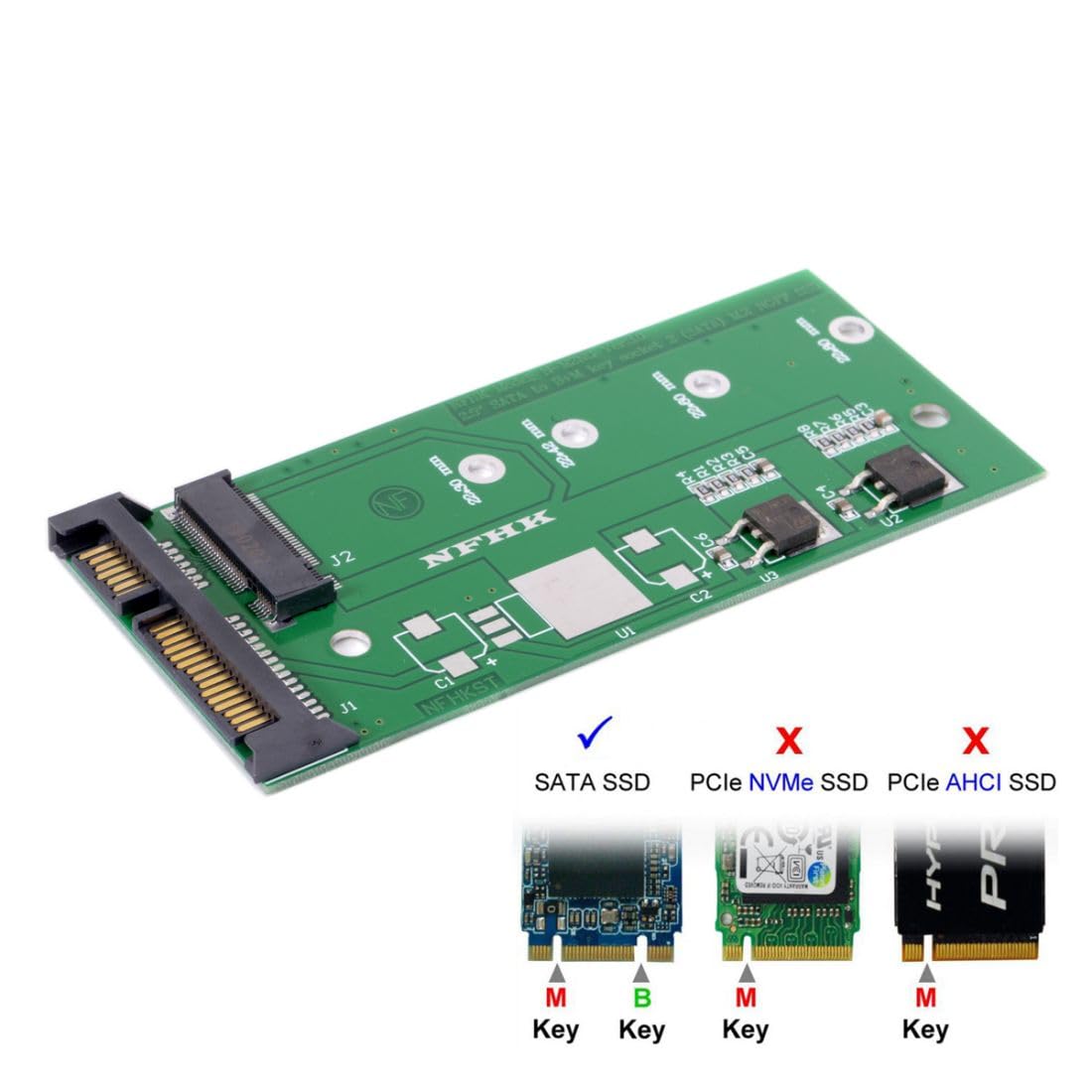 chenyang M.2 NGFF SATA SSD to 2.5" SATA Hard Disk PCB Converter Adapter(Not Work NVEM SSD to SATA)