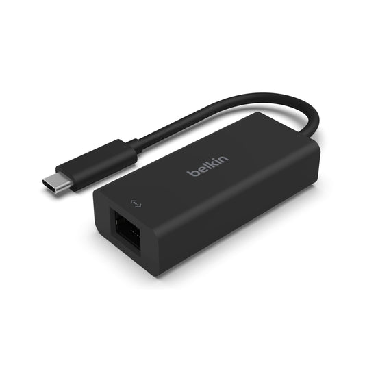 Belkin USB Type C to 2.5 Gb Ethernet Adapter, USB-IF Certified Thunderbolt 3 & 4 / USB-C to LAN Network Adapter Compatible with MacBook Pro/Air, iPad