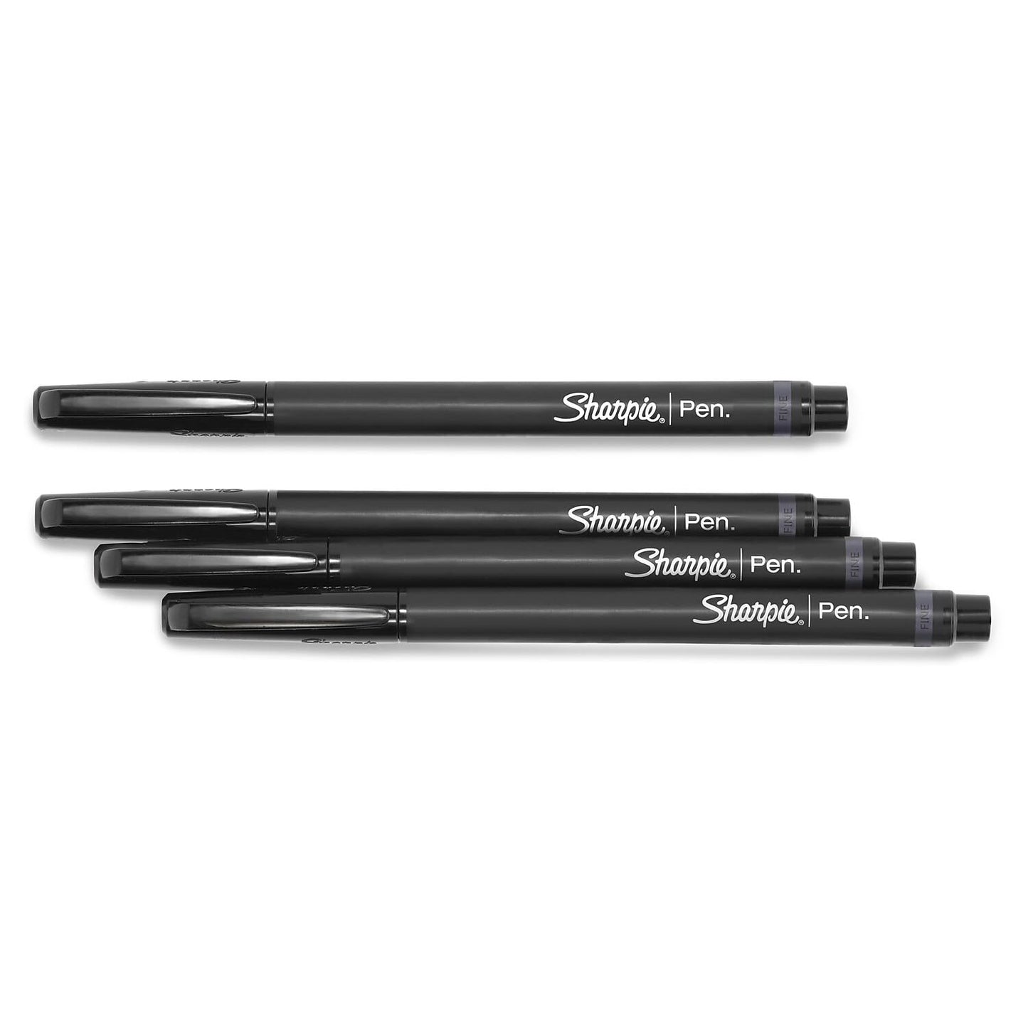 SHARPIE Felt Tip Pens, Fine Point (0.4Mm) Felt Tip Markers, Journaling Pens, Art Markers, Drawing Markers, Black, 4 Count