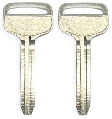 Set of Two Metal Key Blank TR47-X217 for Toyota Pontiac Vibe, 4-Runner, Camry, Celica Coupe, Corolla, Pickup, RAV-4, Sienna, Solara, Supra, Tacoma