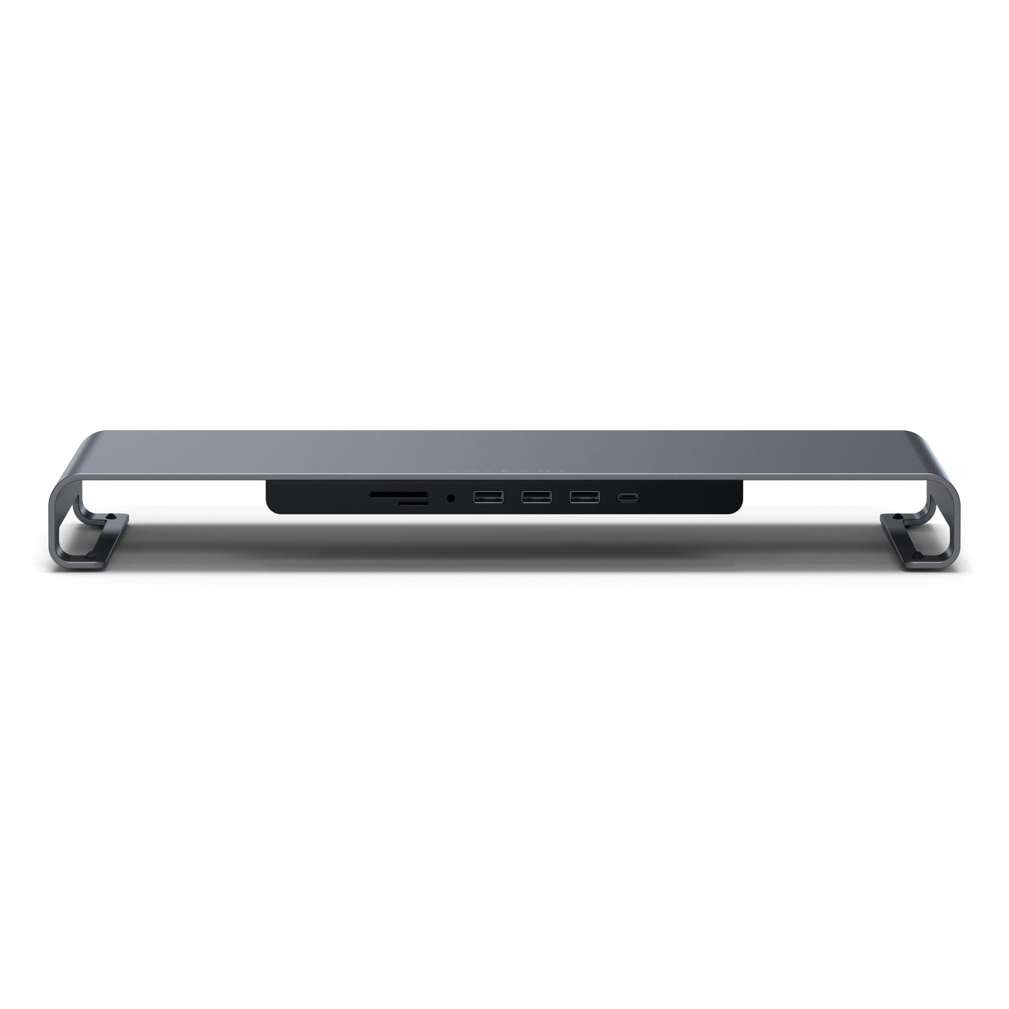 Satechi USB C Hub Monitor Stand for Desk with USB-C Data Port, 3 USB 3.0 Ports, Micro/SD Card Readers, Audio Jack, Computer Monitor Stand for Desktop