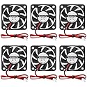 6PCS DC 12V Cooling Fan 50x50x10mm Computer Fans 5010 DC Silent Brushless Computer Fan for 3D Printers(5010 12V 2 PIN)