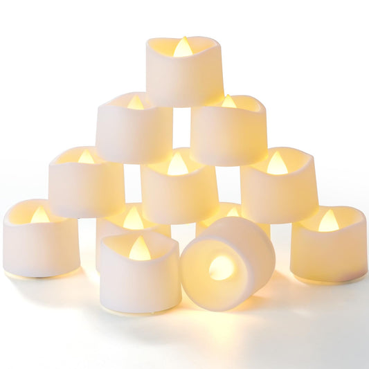 Homemory Timer Tea Lights Candles Battery Operated, 6H Timer Built-in, Auto On Daily, Flameless LED Tealight Votives for Table Centerpieces, Lantern