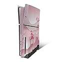 MightySkins Skin Compatible with Playstation 5 PS5 Slim Disk Edition Console Only - Cherry Blossom Dream | Protective, Durable, and Unique Vinyl Decal