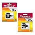 HTC Evo 4G Cell Phone Memory Card 2 x 16GB microSDHC Memory Card with SD Adapter (2 Pack)