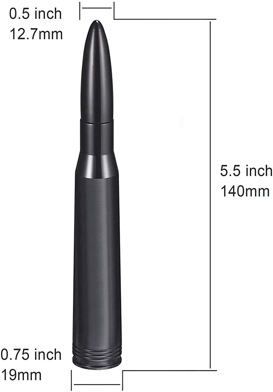 Bullet Antenna Car Truck Accessories for Ford F150 F250 F350 Super Duty Raptor Bronco Trucks Dodge RAM 1500 2500 3500 (Fits All Truck Model Years)