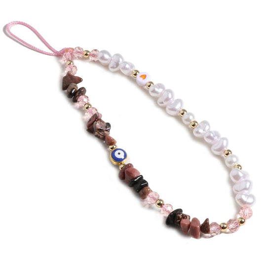 SKIRIFLA Evil Eye Phone Charm Strap, Evil Eye Phone Lanyard Crystal Strap, Cute Beaded Charm Aesthetic,Beaded Chain Preppy Charms Kawaii Keychain -21
