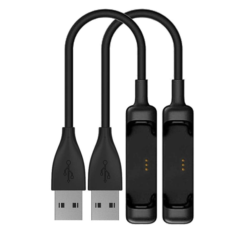 EXMRAT Compatible with Fitbit Flex 2 Charger Cable (2Pack, 30cm/1ft), USB Charger Charging Cable for Fitbit Flex 2 (Black, 2Pack)
