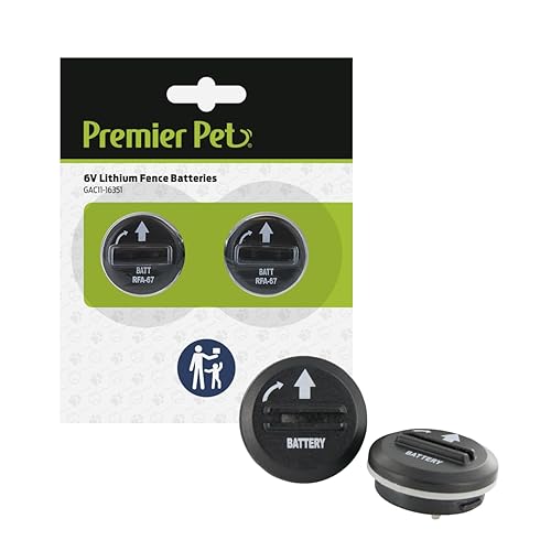 Premier Pet 6V Lithium Batteries Pack of 2 - Convenient Replacement Power Source - Long Lasting Battery Life - Broad Compatibility Pack for Wireless…