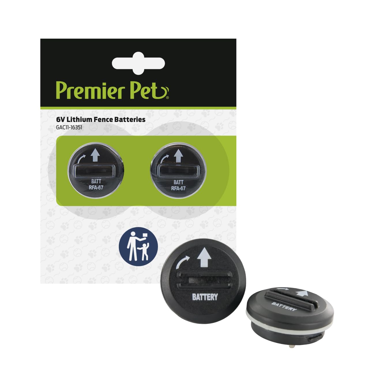 Premier Pet 6V Lithium Batteries Pack of 2 - Convenient Replacement Power Source - Long Lasting Battery Life - Broad Compatibility Pack for Wireless…