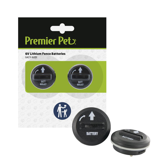 Premier Pet 6V Lithium Batteries Pack of 2 - Convenient Replacement Power Source - Long Lasting Battery Life - Broad Compatibility Pack for Wireless…