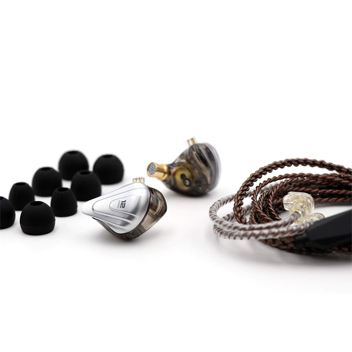 Linsoul KZ ZSX 5BA+1DD 6 Driver Hybrid in-Ear HiFi Earphones with Zinc Alloy Faceplate, Recessed 2 Pin Detachable Cable for Audiophile Musician