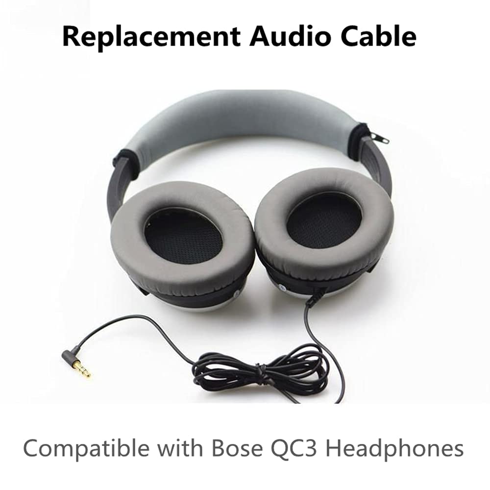 Saipomor QC3 Replacement Audio Cable Compatible with Bose QuietComfort 3 QC3 Headphones