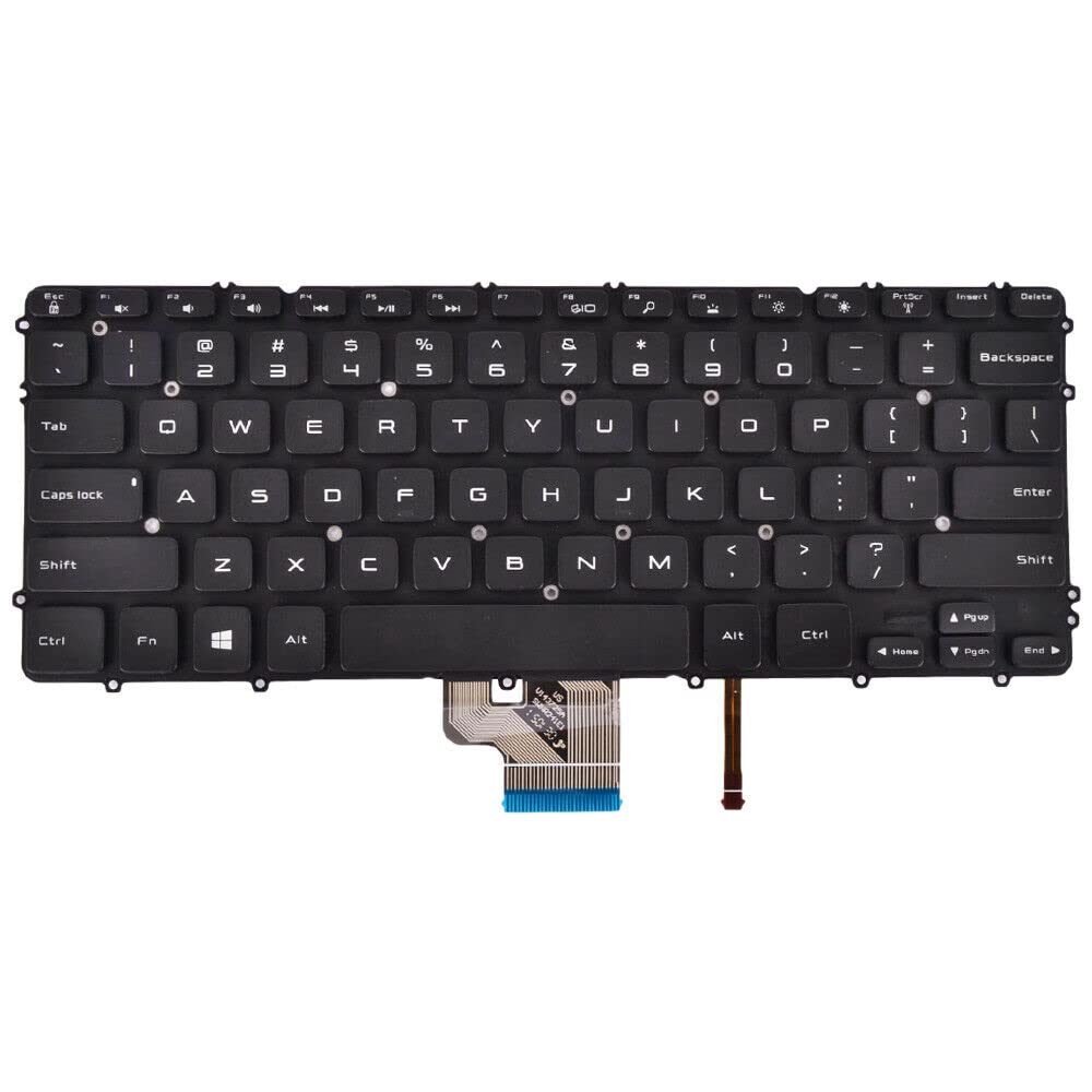 DBParts Backlit Keyboard for Dell Precision M3800 Series XPS 15(9530) Series XPS 15-9530 Series Laptops - Replaces HYYWM
